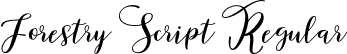 Forestry Script Regular font - Forestry Script otf.otf