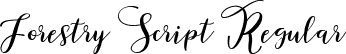 Forestry Script Regular font - Forestry Script otf.ttf