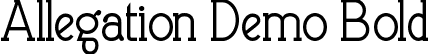 Allegation Demo Bold font - AllegationDemoBold.ttf