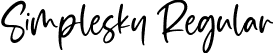 Simplesky Regular font - Simplesky.otf