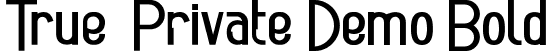 True Private Demo Bold font - TruePrivateDemoBold.ttf