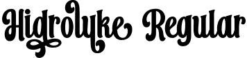 Hidroluke Regular font - Hidroluke.otf