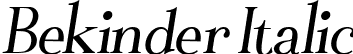 Bekinder Italic font - Bekinder Italic.ttf