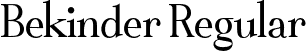 Bekinder Regular font - Bekinder.otf