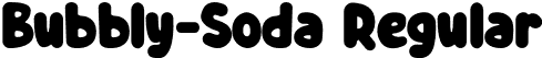 Bubbly-Soda Regular font - Bubbly-Soda.otf