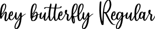 hey butterfly Regular font - hey butterfly ttf.ttf