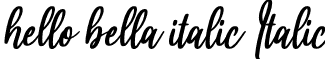 hello bella italic Italic font - hello bella italic ttf.ttf