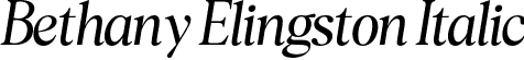 Bethany Elingston Italic font - Bethany Elingston Italic.otf