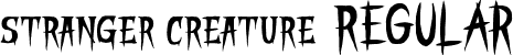 STRANGER CREATURE Regular font - StrangerCreature-MVpBr.ttf