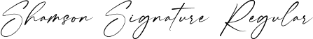 Shamson Signature Regular font - ShamsonSignature-OVeJe.otf