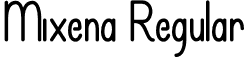 Mixena Regular font - Mixena.otf