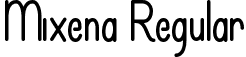 Mixena Regular font - Mixena.ttf