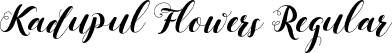 Kadupul Flowers Regular font - Kadupul Flowers.otf