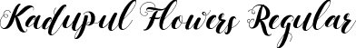 Kadupul Flowers Regular font - Kadupul Flowers.ttf