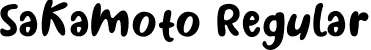 Sakamoto Regular font - Sakamoto.ttf