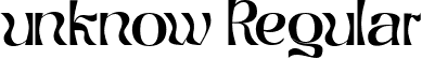 unknow Regular font - unknow.ttf