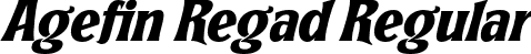 Agefin Regad Regular font - AgefinRegadtrial-Slant.otf