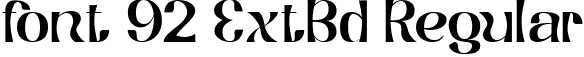 font 92 ExtBd Regular font - Koumon-ExtraBold.ttf