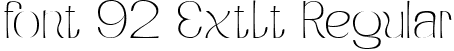 font 92 ExtLt Regular font - Koumon-ExtraLight.ttf