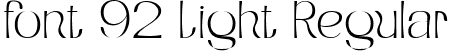 font 92 Light Regular font - Koumon-Light.ttf