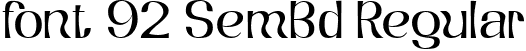 font 92 SemBd Regular font - Koumon-SemiBold.ttf