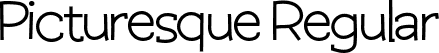 Picturesque Regular font - Picturesque.otf