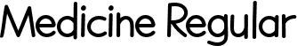 Medicine Regular font - Medicine.otf