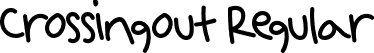 Crossingout Regular font - Crossingout.ttf