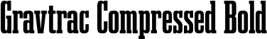 Gravtrac Compressed Bold font - gravtrac compressed bd.ttf