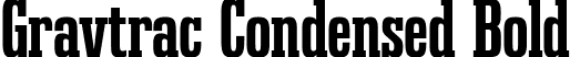 Gravtrac Condensed Bold font - gravtrac condensed bd.ttf