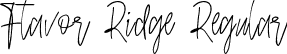 Flavor Ridge Regular font - FlavorRidge.ttf