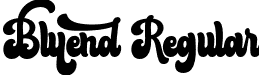 Bluend Regular font - Bluend.otf