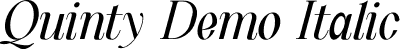 Quinty Demo Italic font - QuintyDemo-Italic.otf