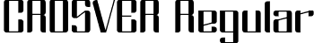 CROSVER Regular font - CROSVER.otf