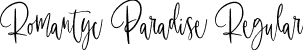 Romantyc Paradise Regular font - Romantyc Paradise Regular.otf