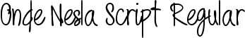 Onde Nesla Script Regular font - Onde-Nesla.ttf