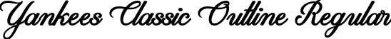 Yankees Classic Outline Regular font - Yankees Classic Outline.ttf