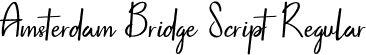 Amsterdam Bridge Script Regular font - Amsterdam Bridge.otf