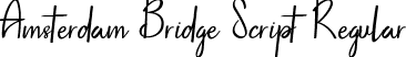 Amsterdam Bridge Script Regular font - Amsterdam-Bridge.ttf