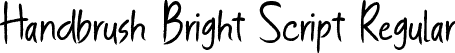 Handbrush Bright Script Regular font - Handbrush Bright.ttf