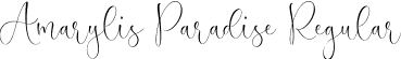 Amarylis Paradise Regular font - Amarylis Paradise.otf