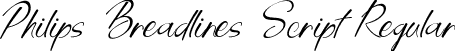 Philips Breadlines Script Regular font - Philips-Breadlines.ttf