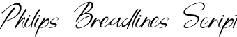 Philips Breadlines Script font - Philips Breadlines.otf