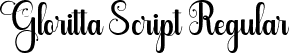 Gloritta Script Regular font - Gloritta.ttf