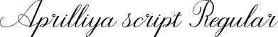 Aprilliya script Regular font - Apriliya.otf