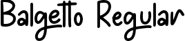 Balgetto Regular font - Balgetto.ttf