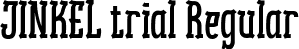 JINKEL trial Regular font - JINKELtrial.ttf