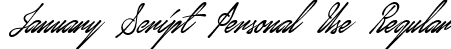 January Script Personal Use Regular font - JanuaryScript_PERSONAL_USE_ONLY.ttf