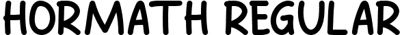 Hormath Regular font - Hormath.ttf