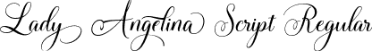 Lady Angelina Script Regular font - Lady Angelina Script.ttf